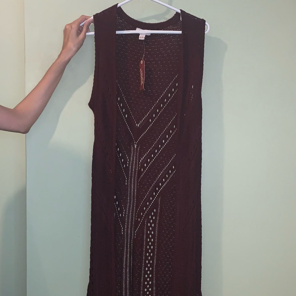 BRAND NEW Burgundy Cardigan